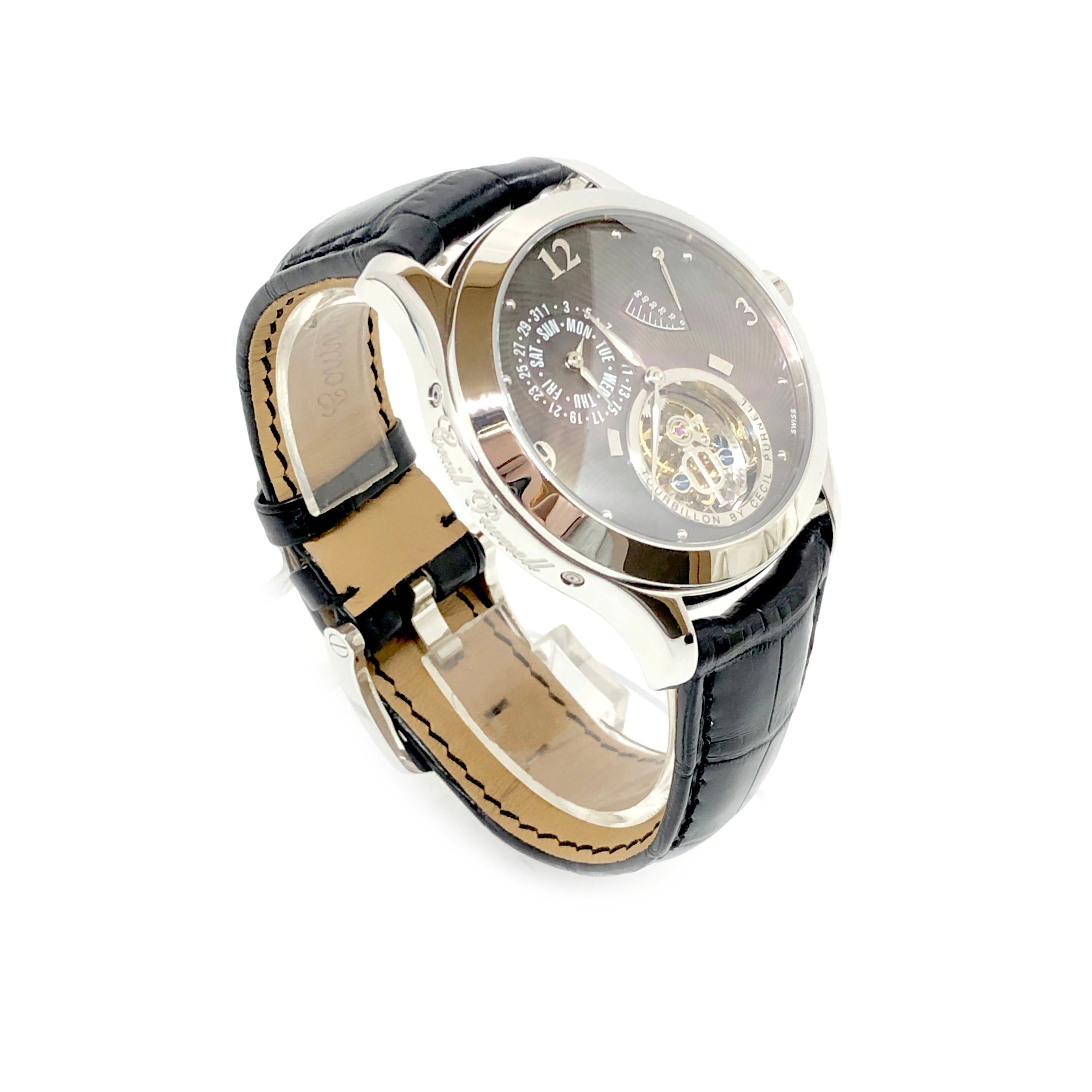 Cecil Purnell Tourbillon Stainless Steel Watch Limited Edition